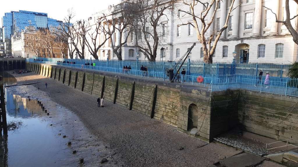 Present view of the Custom House quayside terrace with the Thames Path in use (credit: CoL)