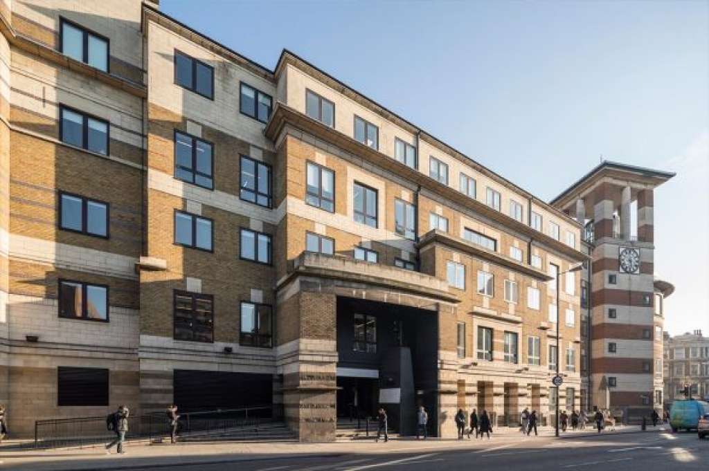 The Islington High Street elevation of Angel Square, which sits above Angel Tube (Credit: Derwent Lo