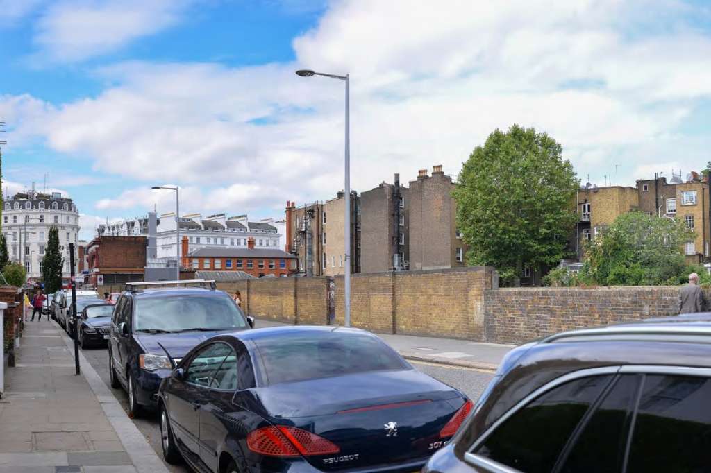 BEFORE: Current view looking west along Pelham Street